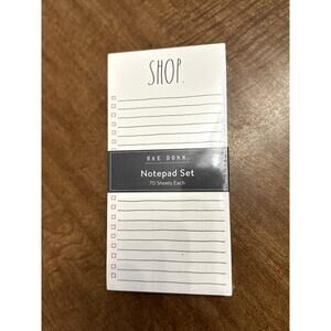 Rae Dunn Notepad Set- 70 Sheets Each Shop and To Do- Unopened